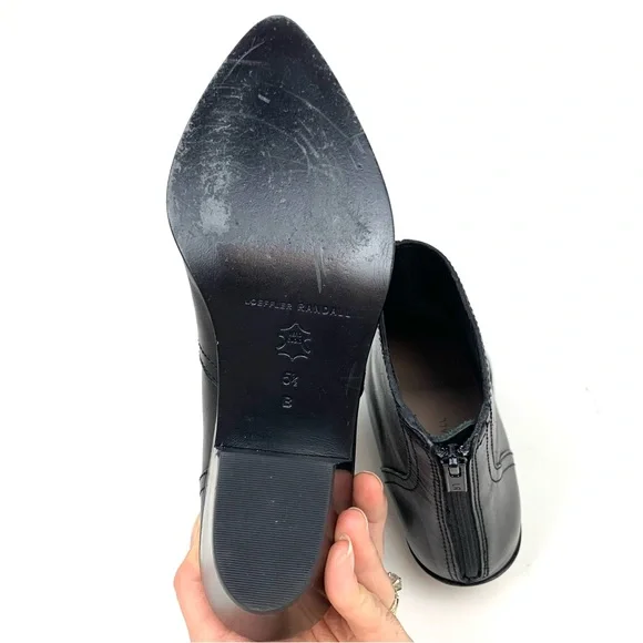 Loeffler Randall Joni Black Ankle Boots Western Bootie Pointed Toe